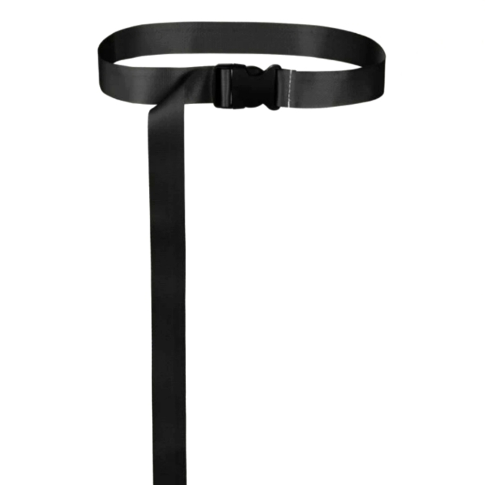 SHEIN:Black release buckle tape belt